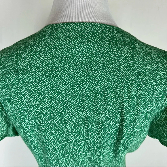 & Other Stories Green Printed Wrap Dress Size 6 - Picture 2 of 5